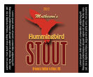Humming Bird Square Text Beer Labels